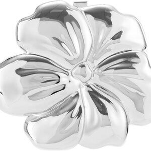 Unique Acrylic Clutch Purse,Floral Shape Acrylic Metallic Handbag Fancy Evening